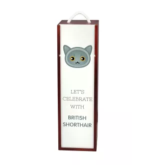 British Shorthair - wine box with graphics and the brand name Art-Dog