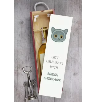 British Shorthair - wine box with graphics and the brand name Art-Dog