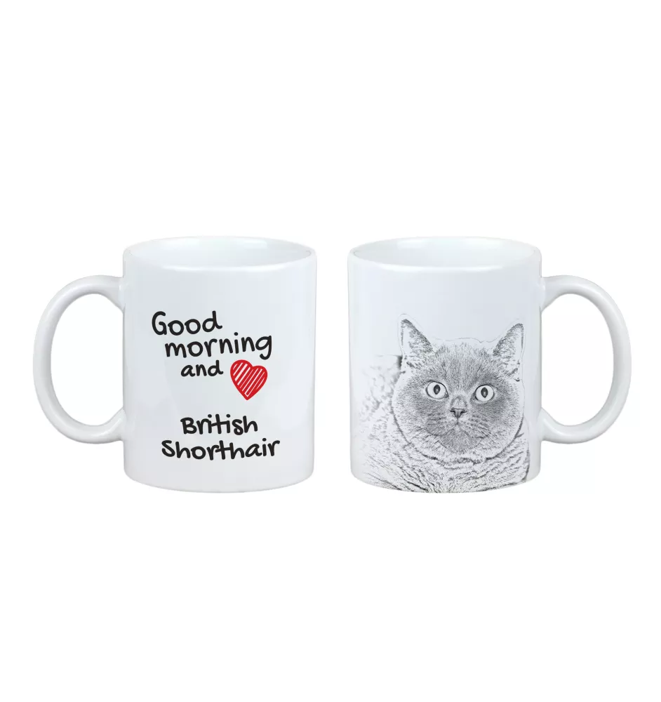 Brytyjski krótkowłosy kubek z kotem good morning Art-Dog