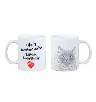British Shorthair - cup with a cat, cup with a photo, personalized gift from the Art-Dog brand