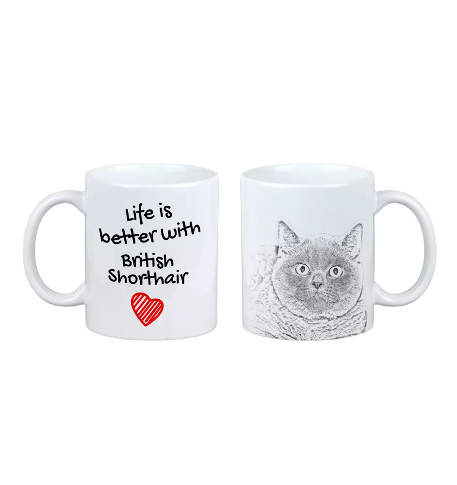 Britisch Kurzhaar - Tasse mit Katze, Tasse mit Bild, personalisiertes Geschenk der Marke Art-Dog