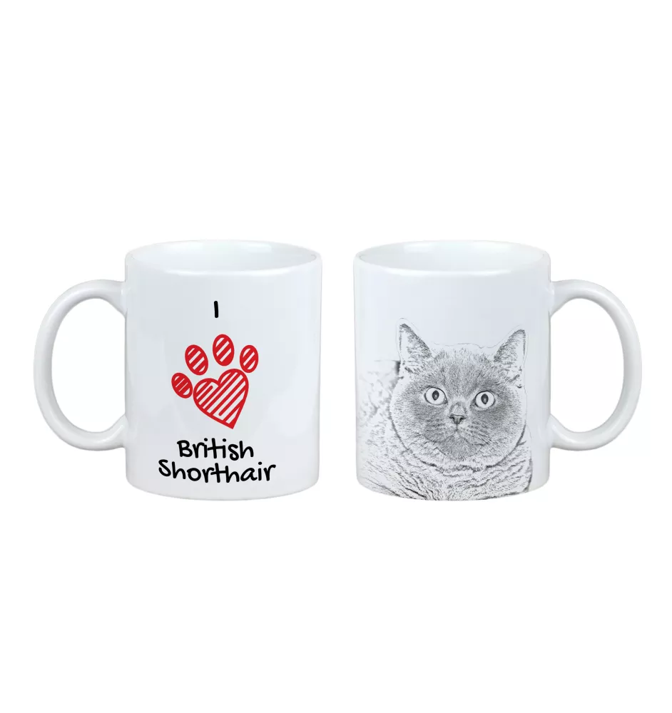 British Shorthair - cup with a cat, cute cup with graphics, a gift with your photo from the Art-Dog brand