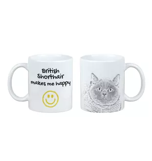 British Shorthair - tasse avec un chat, une tasse joyeuse pour les amoureux des chiens, un cadeau personnalisé de la marque Art-Dog