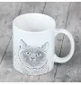 Britisch Kurzhaar - Tasse mit Katze, fröhliche Tasse für Hundefreunde, personalisiertes Geschenk der Marke Art-Dog