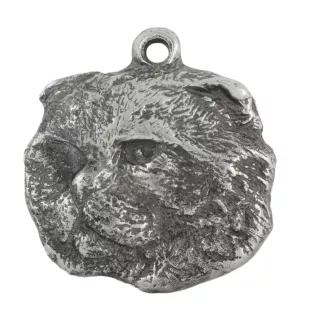 Katze - versilberter Schlüsselanhänger, Handtaschenschmuck, Rucksackanhänger von Art-Dog