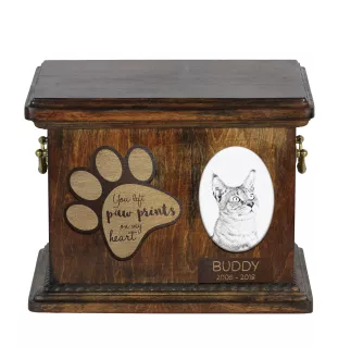 Chausie - urne pour les cendres de chat, urne pour chat avec photo, boîte personnalisée pour les cendres de chat de la marque Art-Dog