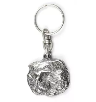 Katze Versilberter Schlüsselanhänger mit Katze in einer dekorativen Schachtel, Taschenverzierung, Anhänger für Rucksack der Marke Art-Dog