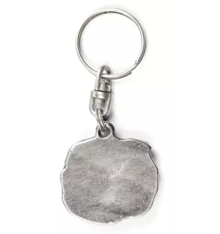 Cat Silver-plated keychain with a cat in a decorative box, handbag ornament, backpack pendant by Art-Dog