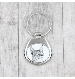 Chausie - porte-clés avec un chat, porte-clés imprimé, breloque personnalisée de la marque Art-Dog