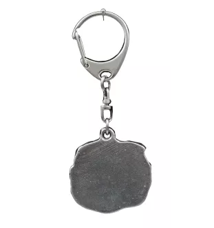 Chat - porte-clés argenté avec un chat dans une boîte cadeau, décoration de sac à main, pendentif pour sac à dos de la marque Art-Dog