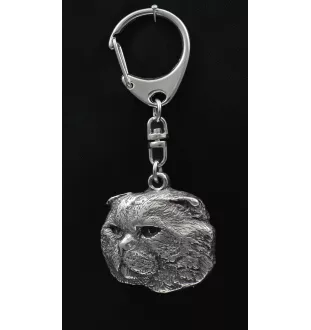 Chat - porte-clés argenté avec un chat dans une boîte cadeau, décoration de sac à main, pendentif pour sac à dos de la marque Art-Dog