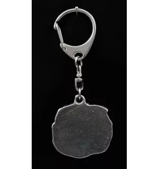 Chat - porte-clés argenté avec un chat dans une boîte cadeau, décoration de sac à main, pendentif pour sac à dos de la marque Art-Dog