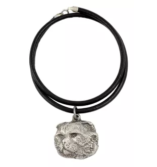 Chat - collier avec un chat, pendentif en plaqué argent pour les fans de chats, bijoux uniques de la marque Art-Dog