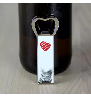 Chartreux - bottle opener with a cat, personalized fridge opener, unique gift for men by Art-Dog brand