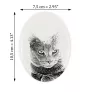 Chartreux - commemorative plaque with a cat photo, tombstone with a print, personalized oval plaque from the Art-Dog brand