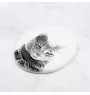 Chartreux - commemorative plaque with a cat photo, tombstone with a print, personalized oval plaque from the Art-Dog brand