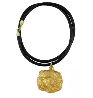 Chat - collier avec un chat, pendentif plaqué or pour une fan de chats, bijoux uniques de la marque Art-Dog