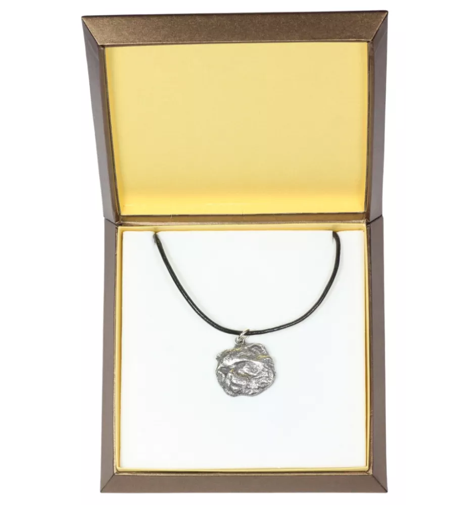 Chat - collier avec un chat, pendentif en plaqué argent pour les fans de chats, bijoux uniques de la marque Art-Dog