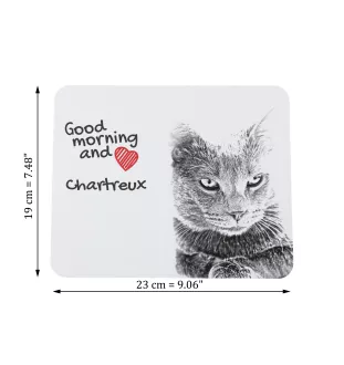 Chartreux podkładka pod mysz z kotem Art-Dog