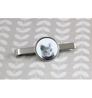 Chartreux - Krawattenklammer mit Katzenmotiv, personalisierter Krawattenclip, einzigartiges Geschenk für Männer von der Marke Art-Dog