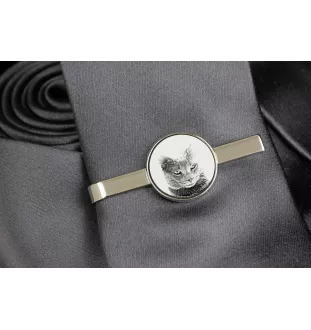 Chartreux - Krawattenklammer mit Katzenmotiv, personalisierter Krawattenclip, einzigartiges Geschenk für Männer von der Marke Art-Dog