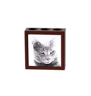 Chartreux - Stifthalter mit Katze, Schreibtischorganizer mit Aufdruck, personalisierte Schreibtischdekoration von der Marke Art-Dog