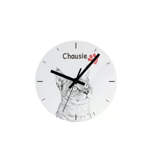 Chausie - horloge murale avec un chat, horloge de table avec impression, décoration personnalisée de la maison de la marque Art-Dog