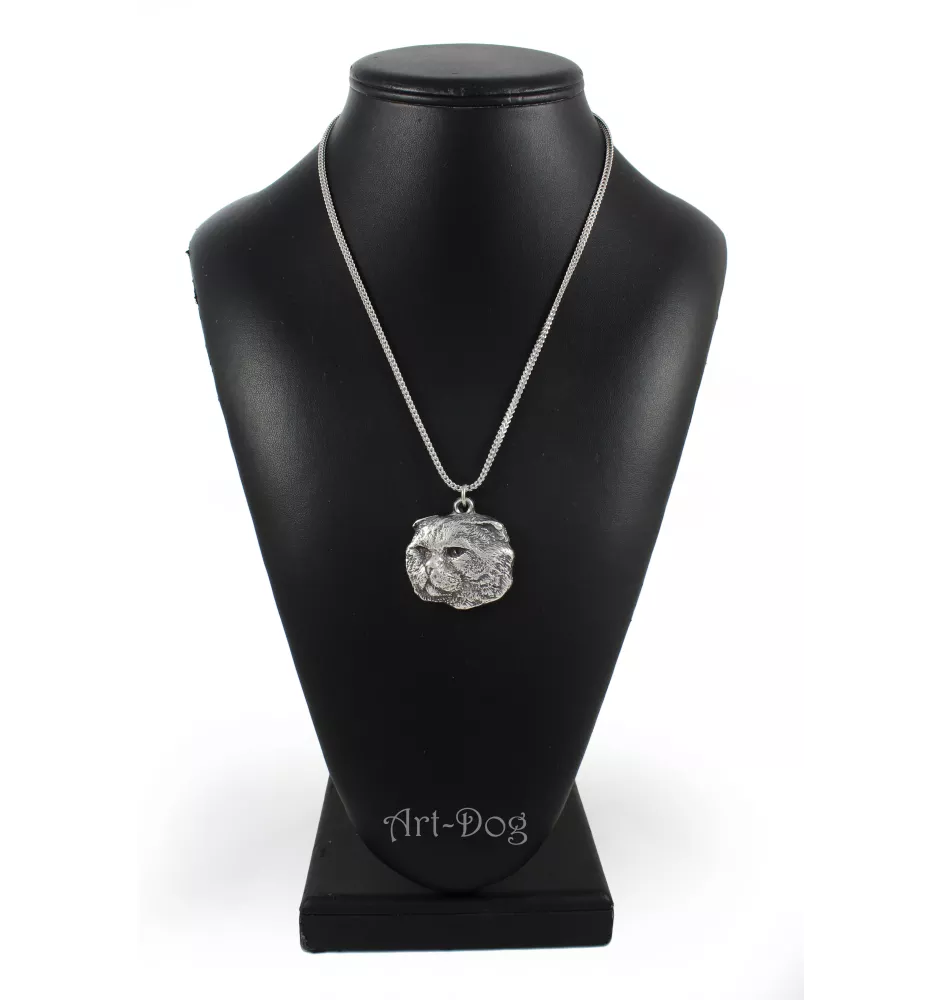 Cat necklace with a cat, cat pendant on a silver chain, unique jewelry by Art-Dog