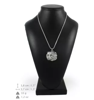 Katze - Halskette mit Katze, Katzenanhänger an einer Silberkette, einzigartiger Schmuck der Marke Art-Dog