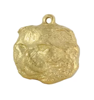 Cat - keychain and necklace with a cat in a box, high-quality gold-plated product, Art-Dog brand