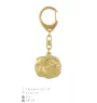 Cat - keychain and necklace with a cat in a box, high-quality gold-plated product, Art-Dog brand