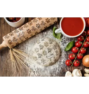 Cat - engraved rolling pin for dough, for baking enthusiasts, Art-Dog brand