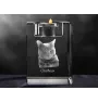 Chartreux - Bougeoir avec photo de chat, porte bougie en cristal, cadeau personnalisé par la marque Art-Dog