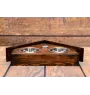 Cat wooden stand with bowls for a cat, decorative dog bowls, adoption gift for a cat by Art-Dog