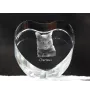 Chartreux - crystal clock with a picture of a cat, heart-shaped shelf clock, personalized standing clock by Art-Dog brand