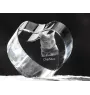 Chartreux - crystal clock with a picture of a cat, heart-shaped shelf clock, personalized standing clock by Art-Dog brand