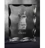 Chausie - cristal avec une photo de chat, une statuette en verre avec une photo, un cadre exceptionnel avec une photo de la marque Art-Dog