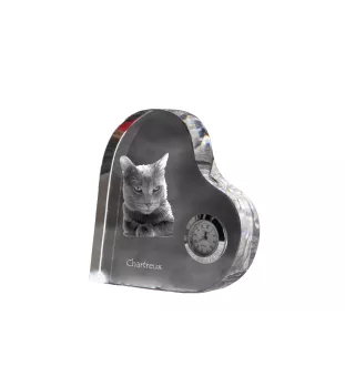 Chartreux zegar w kształcie serca z kotem Art-Dog