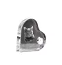 Chartreux - crystal clock with a picture of a cat, heart-shaped shelf clock, personalized standing clock by Art-Dog brand