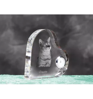Chausie zegar w kształcie serca z kotem Art-Dog