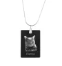 Chartreux - Crystal pendant with cat, silver necklace with photo, personalised pendant by Art-Dog brand