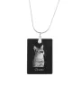 Chausie - Crystal pendant with cat, silver necklace with photo, personalised pendant by Art-Dog brand