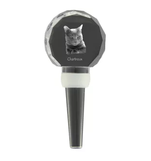 Chartreux grubszy stopper do wina z kotem Art-Dog