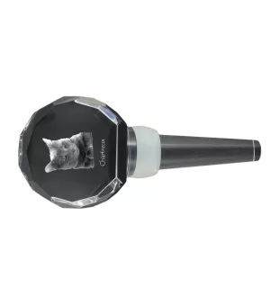 Chartreux - Kristallflaschenverschluss mit Katze, einzigartiger Weinverschluss mit Foto, personalisiertes Geschenk für Sommelier der Marke Art-Dog