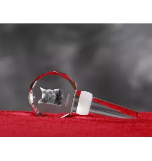 Chartreux - Kristallflaschenverschluss mit Katze, einzigartiger Weinverschluss mit Foto, personalisiertes Geschenk für Sommelier der Marke Art-Dog