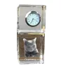 Chartreux - montre en cristal avec photo, photo de chat dans le cristal, horloge de bureau personnalisée de la marque Art-Dog