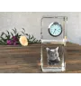 Chartreux - montre en cristal avec photo, photo de chat dans le cristal, horloge de bureau personnalisée de la marque Art-Dog