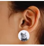 Chartreux - earrings with a beloved cat, own photo, perfect gadget for cat lovers from the Art.-Dog brand.