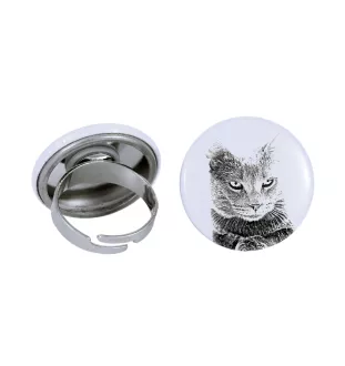 Chartreux - une bague unique, faite à la main, bijoux pour femmes de la marque Art-Dog