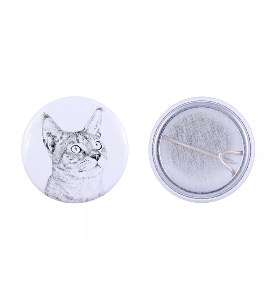 Chausie Rucksack decoration, personalized badge, perfect gadget for animal lovers from the Art-Dog brand